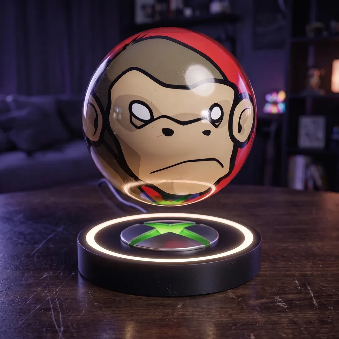 Xbox Monkey Glass Orb Display Collectible