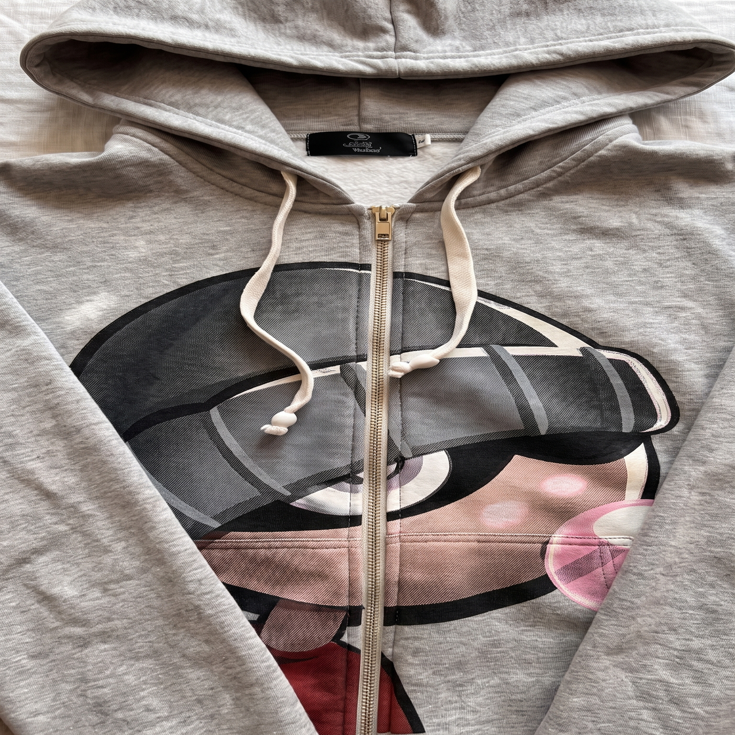 Bubblegum Oversized Zip Hoodie — Heather Gray